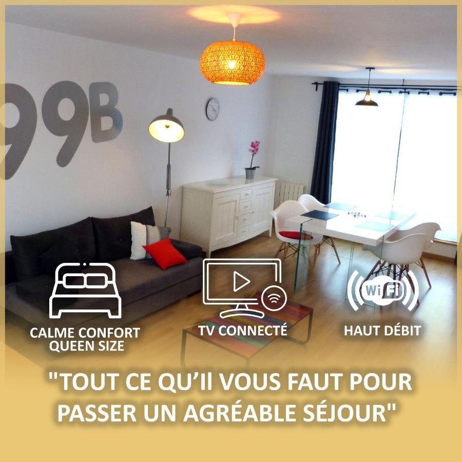 Le 99B Modern Apartment Queen Size Bed Connected Tv Hallennes-lez-Haubourdin Exteriör bild